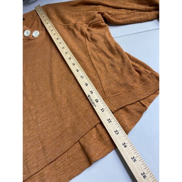 Free People Don't Forget Me Sweater Top Women sz Medium Mocha Brown We The Free - Picture 6 of 14